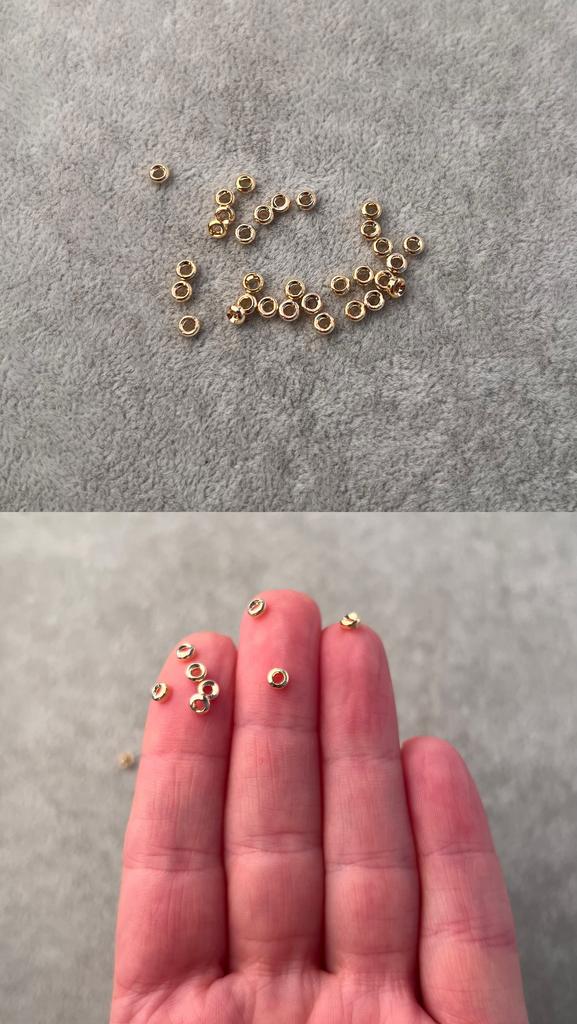 Бусины с позолотой 3.8 х 2 мм