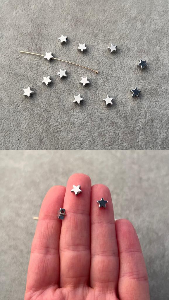 Бусины родий 5 х 6 мм