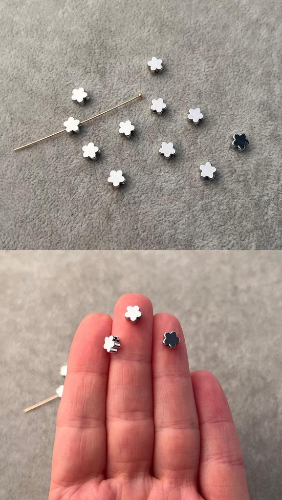 Бусины родий 6 мм