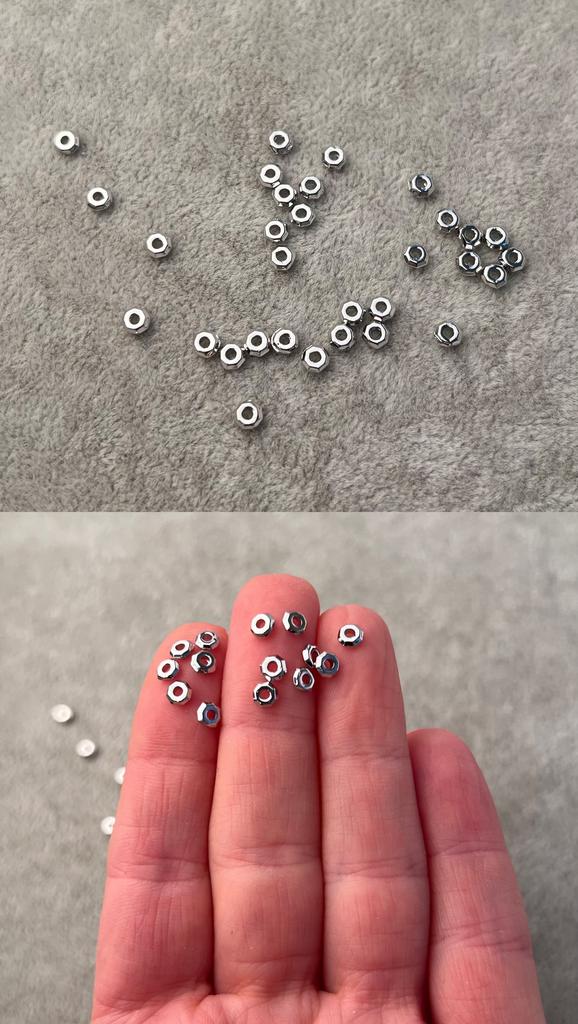 Бусины родий 4 х 1.5 мм