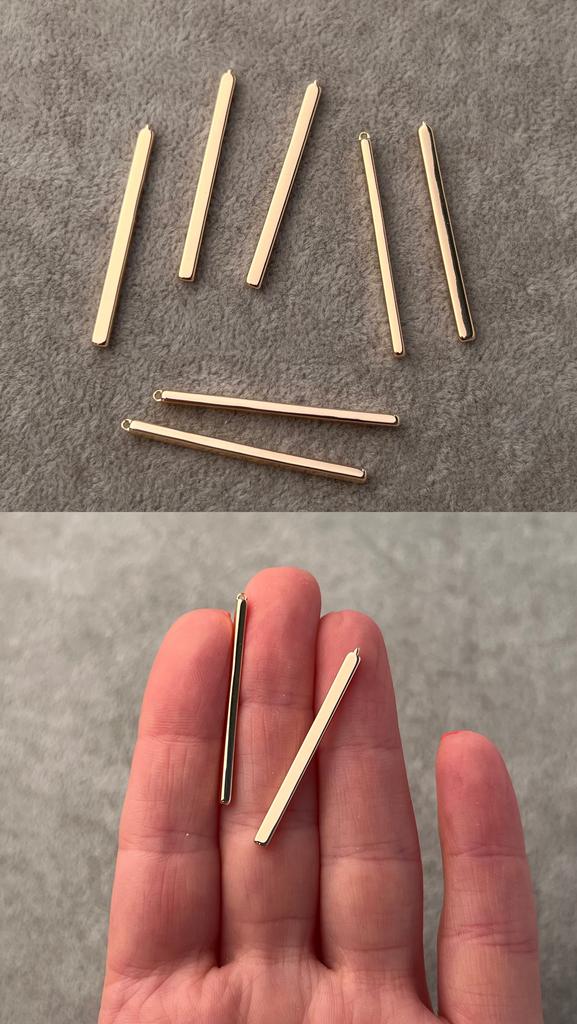 Подвеска с позолотой 36 х 2.5 мм