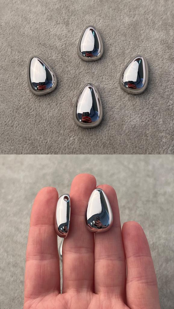 Подвеска родий 24 х 16 мм