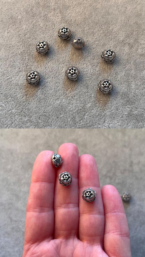 Бусина серебро 925 пр 9 х 7 мм