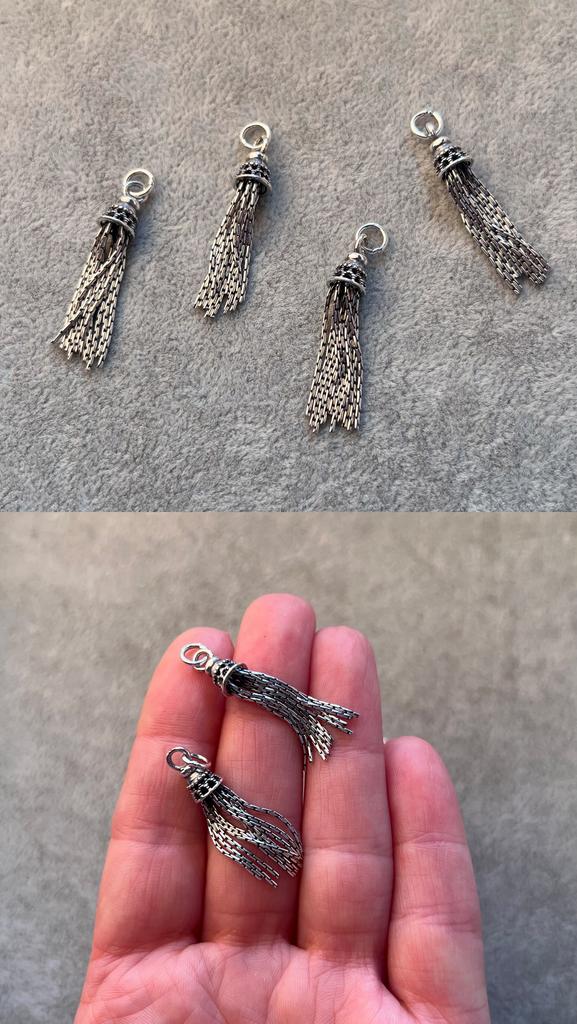 Подвеска-кисть серебро 925 пр 33 х 6 мм