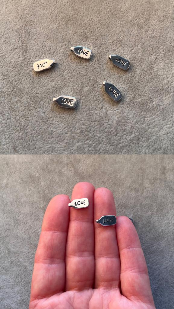 Подвеска love серебро 925 пр 12.5 х 6 мм