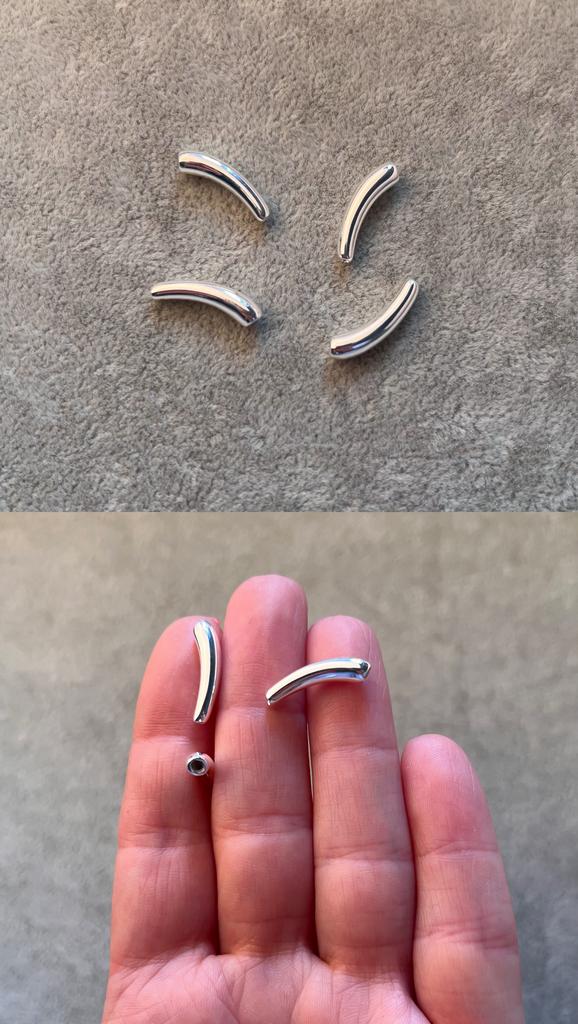 Бусина капля серебро 925 пр 18 х 4 х 3 мм