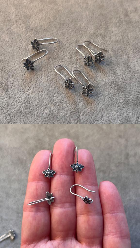 Швензы лотос серебро 925 пр 18 х 9 мм