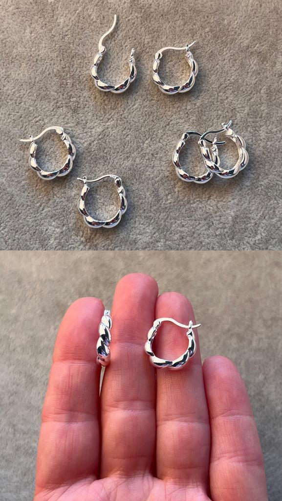 Серьги (швензы-конго) серебро 925 пр 17 х 16 мм