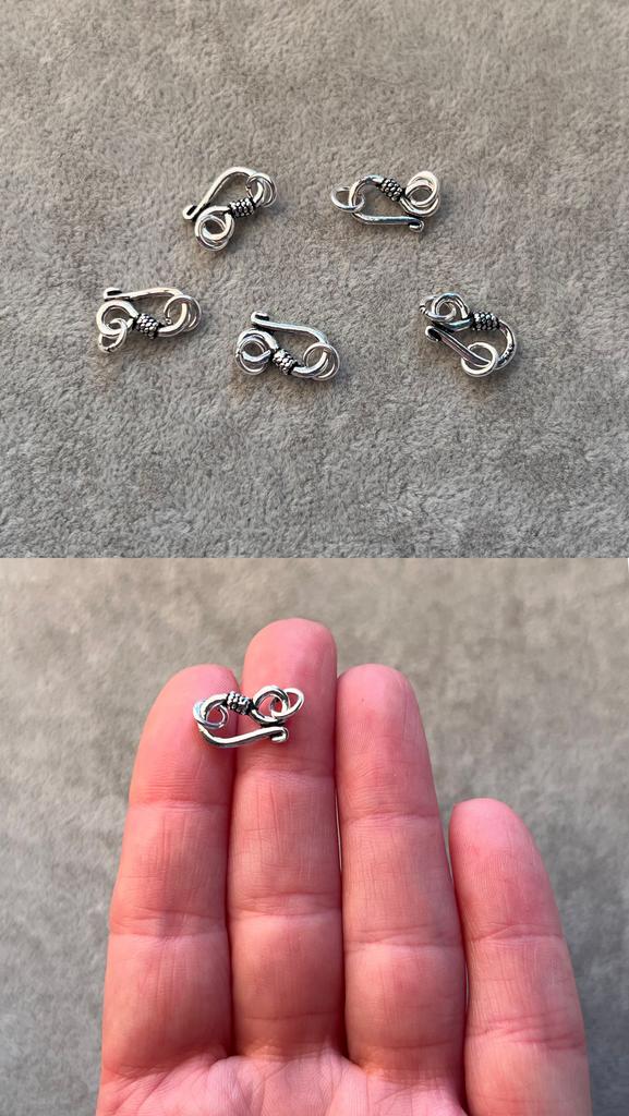 Застежка - крючок серебро 925 пр 14 х 8 мм