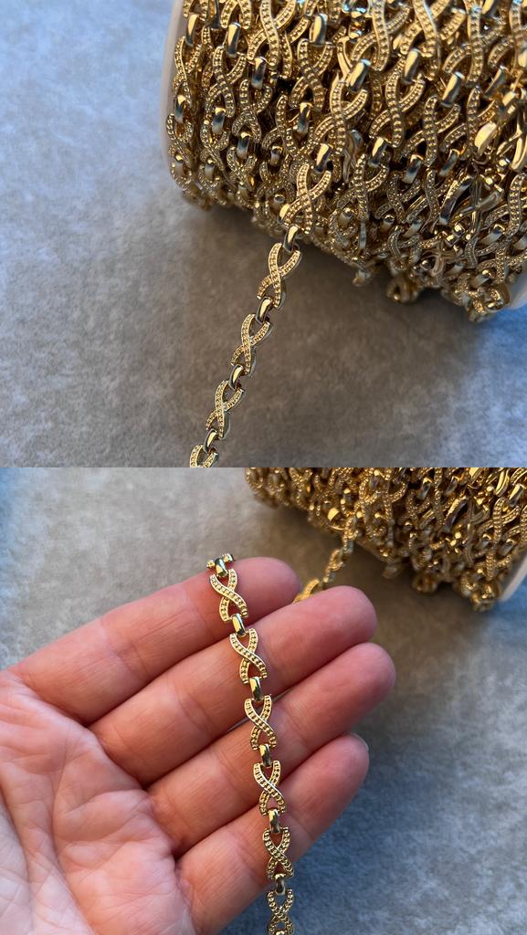 Цепь с позолотой 11 х 6 мм