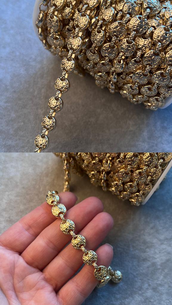 Цепь с позолотой 10 х 5 мм