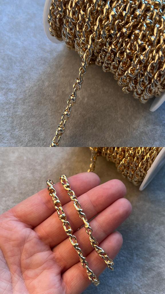 Цепь с позолотой 5 мм