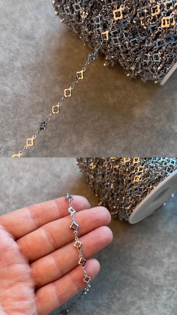 Цепь родий  10 х 5.5 мм