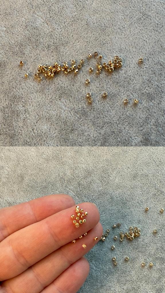 Кримпы с позолотой 2 мм - 20 штук