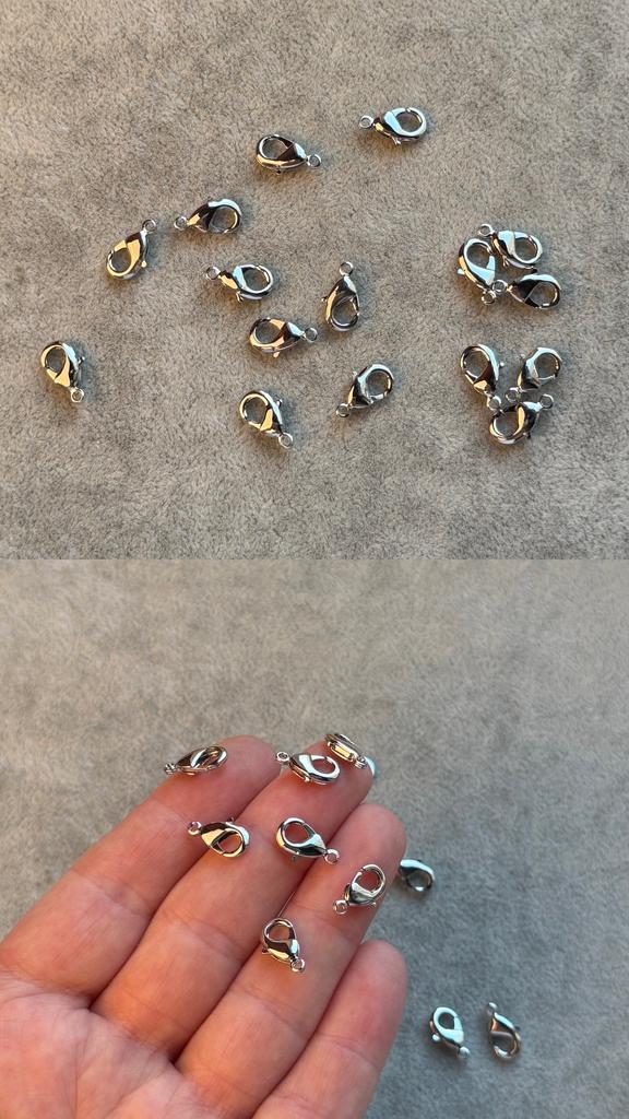 Карабин с родиевым покрытием 12 мм