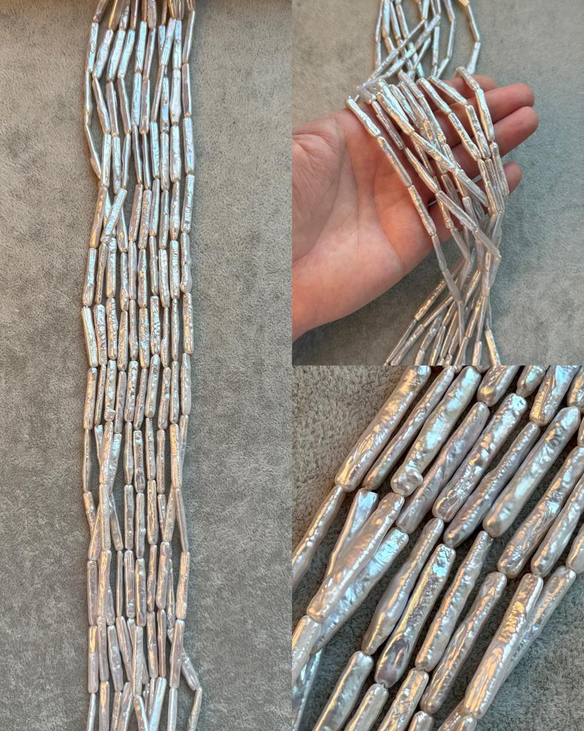 Жемчуг речной палочки 23 - 25 х 4 мм