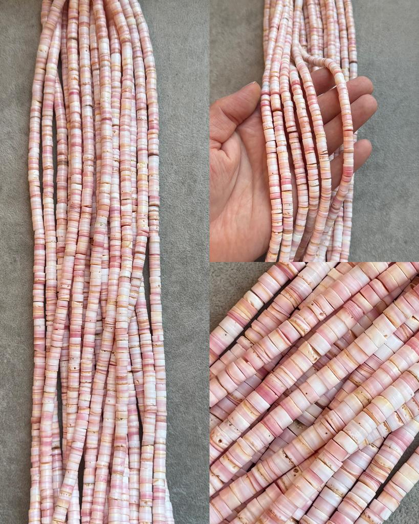 Коралл розовый натуральный рубка 6 х 3 мм