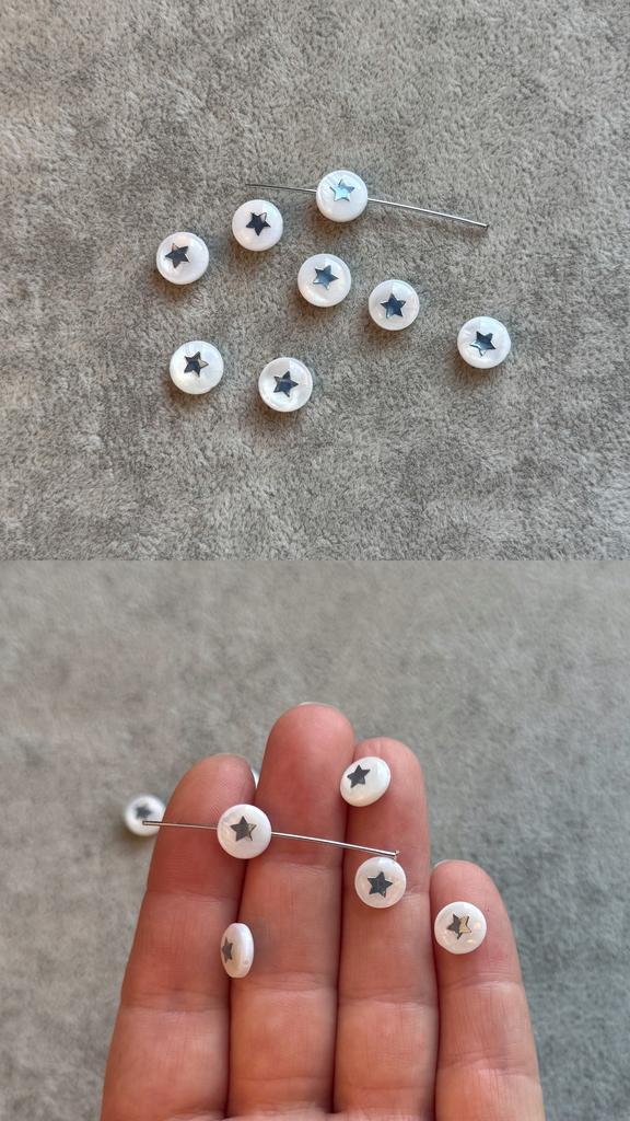 Бусина из перламутра "звезда" 8 мм