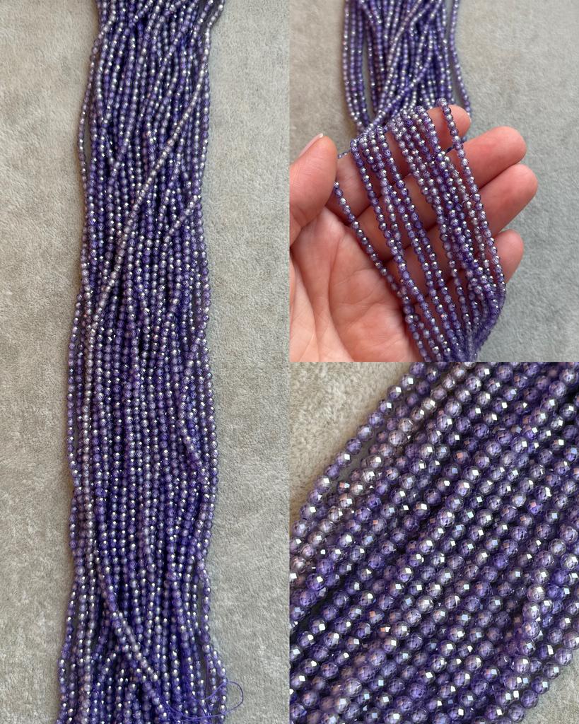 Цирконы фиолетовые 3 мм