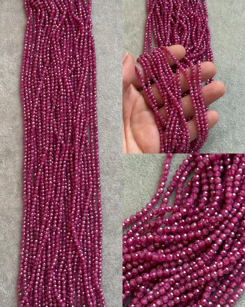 Цирконы "рубиновые" 3 мм