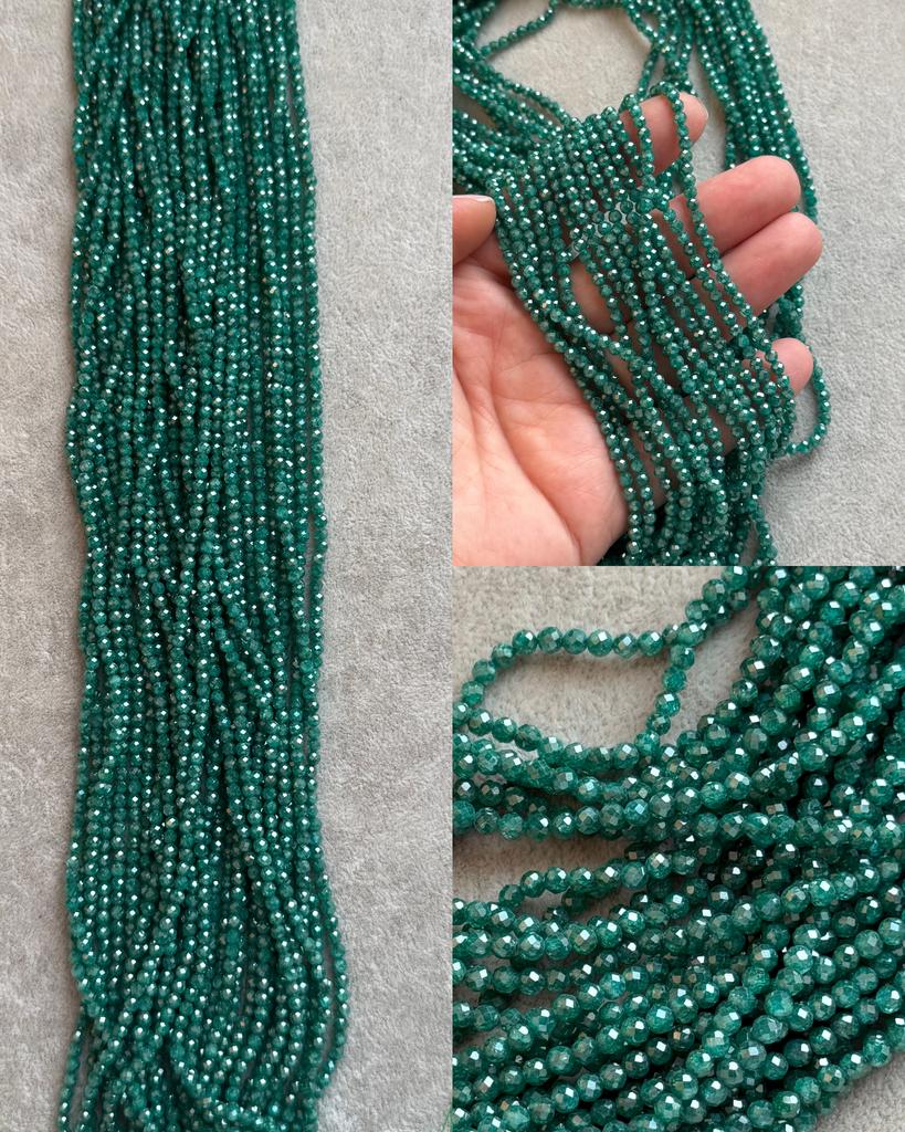 Цирконы ярко-зеленые 3 мм