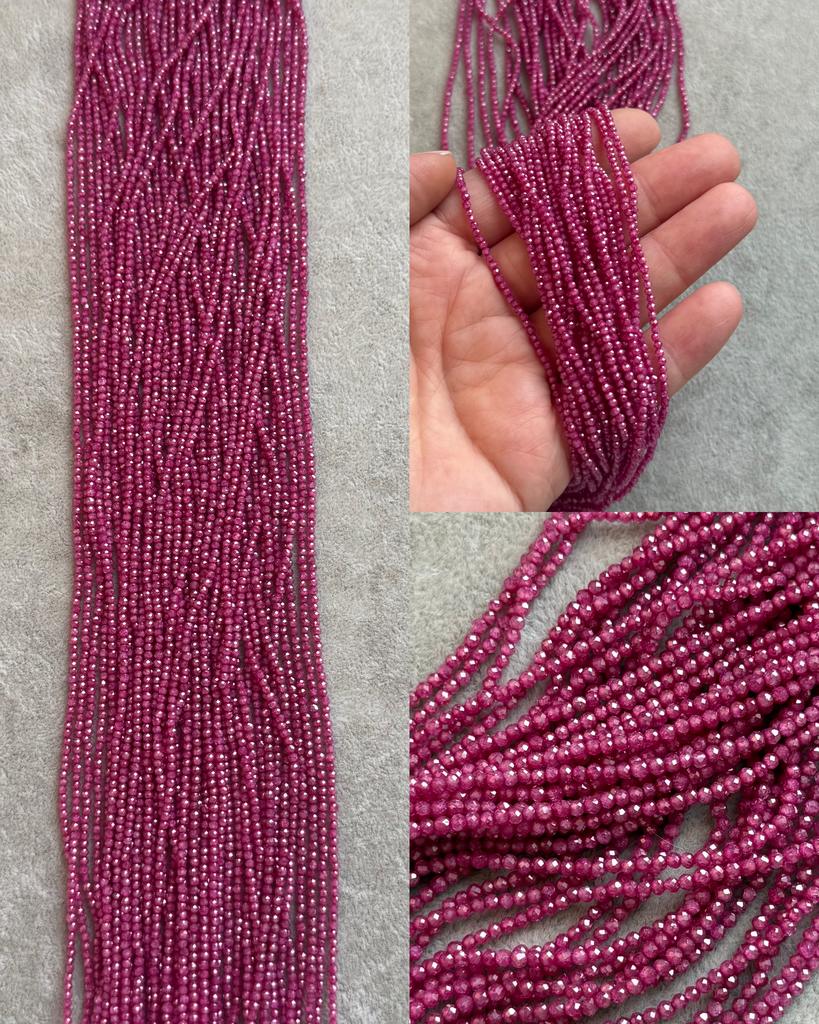 Цирконы "рубиновые" 2 мм