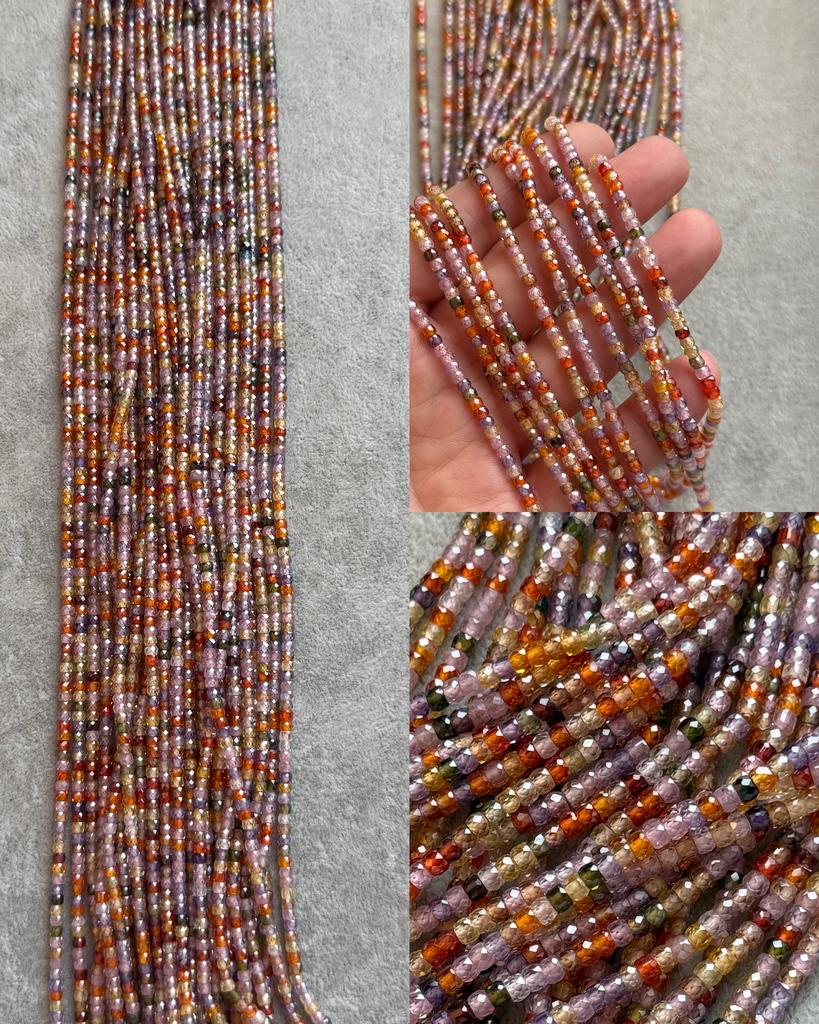 Цирконы "радуга" рондели 3 х 2.5 мм