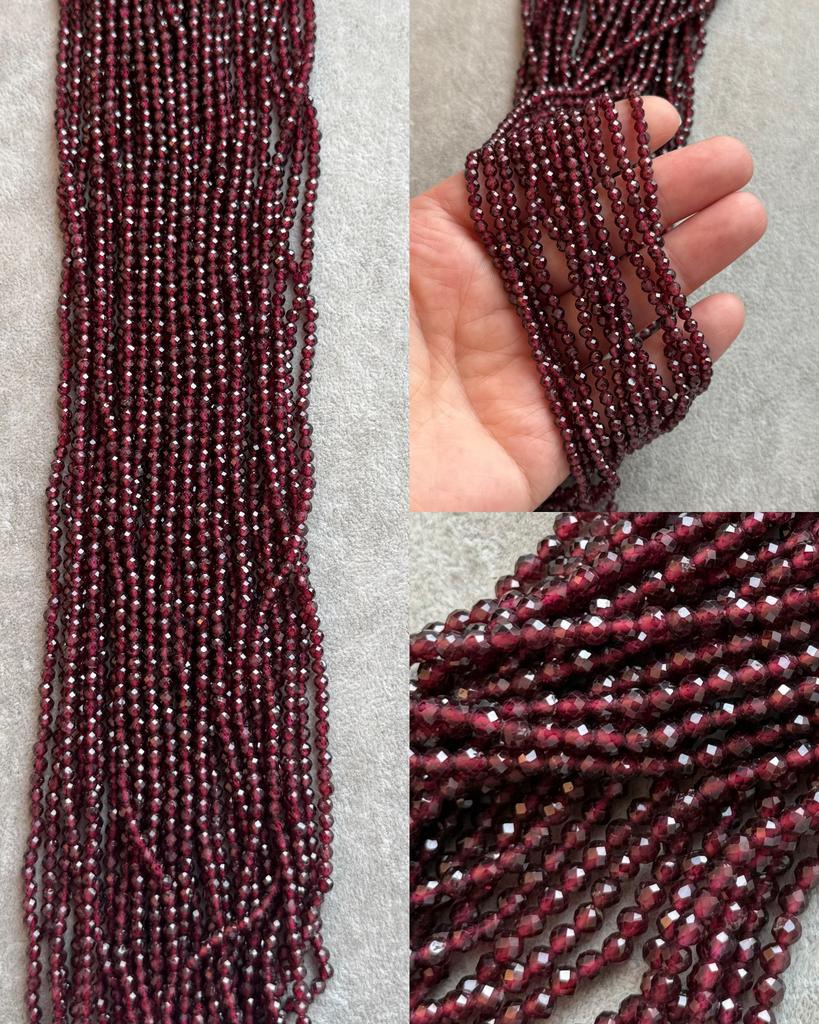 Гранат "винный" граненый 3.5 мм