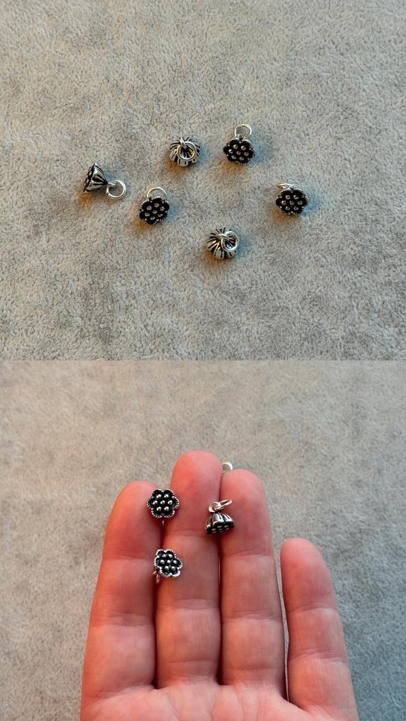 Подвеска литая серебро 925 пр с чернением 8 х 8.5 мм