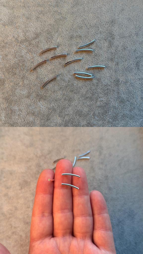 Трубочка сквозная серебро 925 пр 15 х 1.5 мм