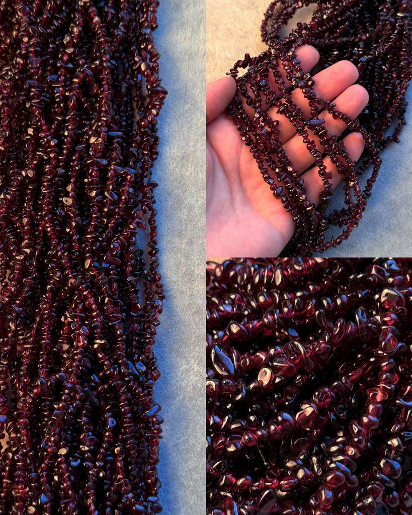 Гранат сколы  5 х 3 мм 80 см