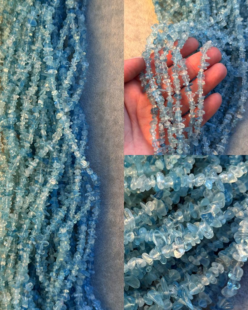 Аквамарин сколы 5 х 3 мм 80 см