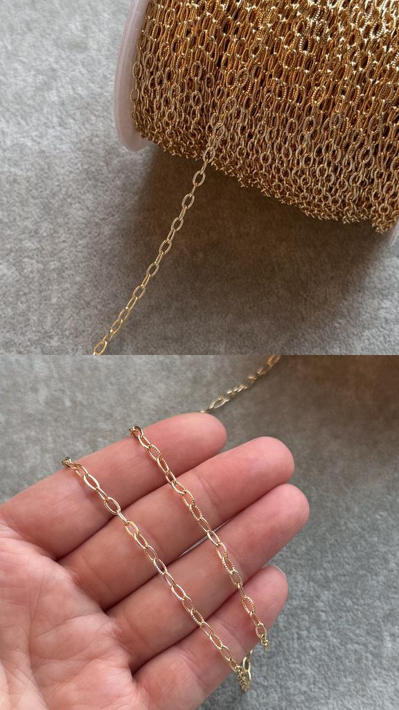 Цепь с позолотой 5 х 3 мм