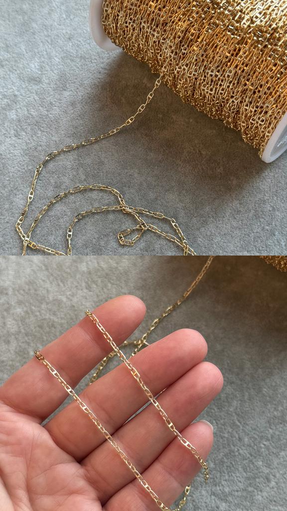 Цепь с позолотой 5 х 2 мм