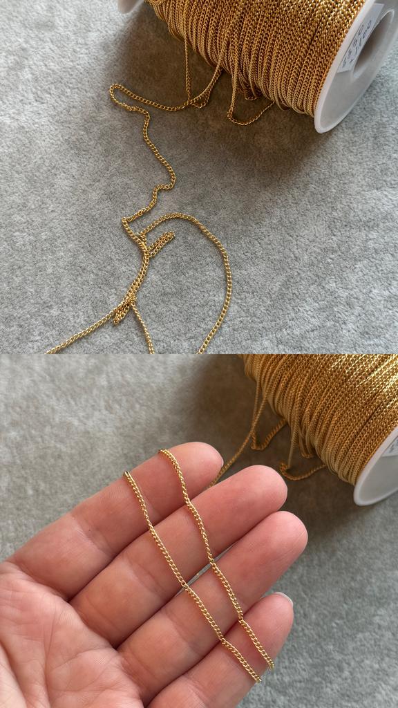 Цепь  позолотой 1.8 х 1.5 мм