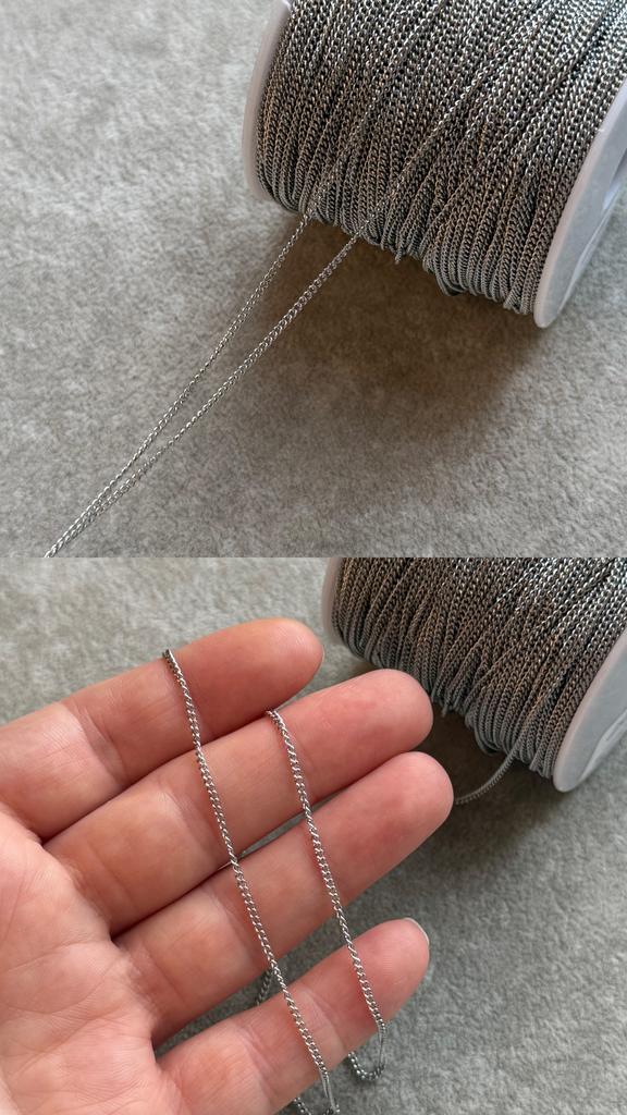 Цепь родий 2 х 1.5 мм