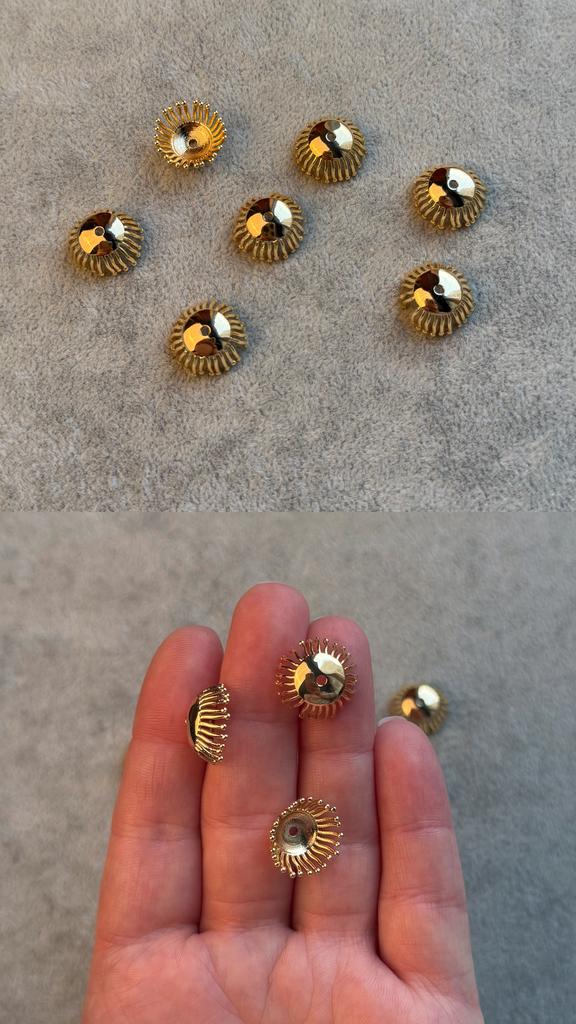 Шляпки с позолотой  15 х 6 мм