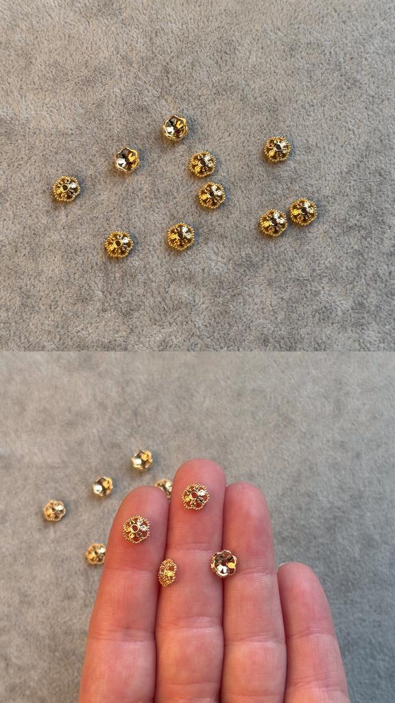 Шляпки с позолотой 8 х 3 мм