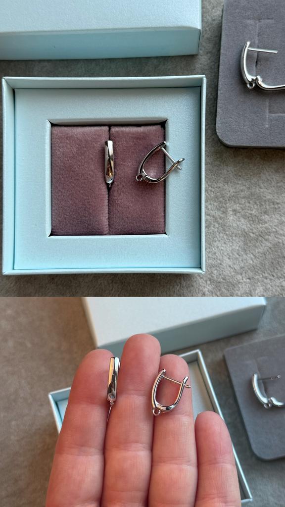 Швензы родий 18 х 3 мм