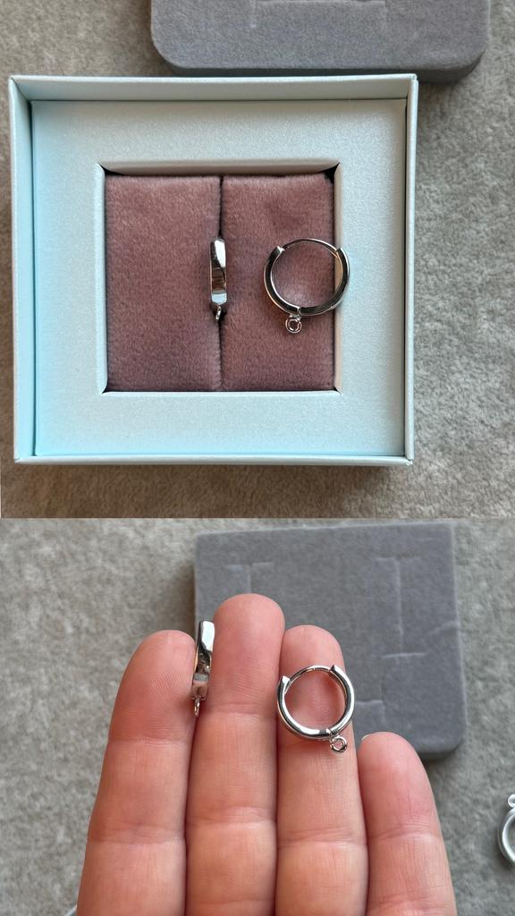 Швензы родий 17 х 3 мм