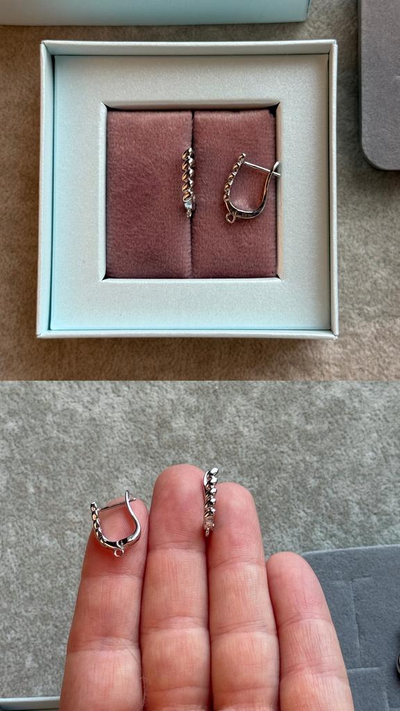 Швензы родий 17 х 3 мм