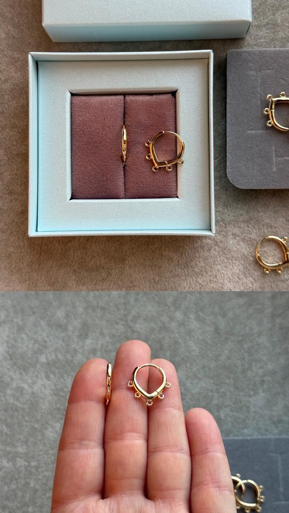 Швензы с позолотой 17  мм