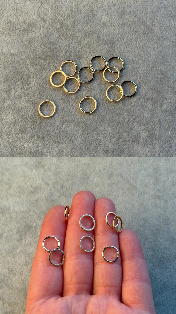 Кольцо с позолотой 9.8 х 1 мм