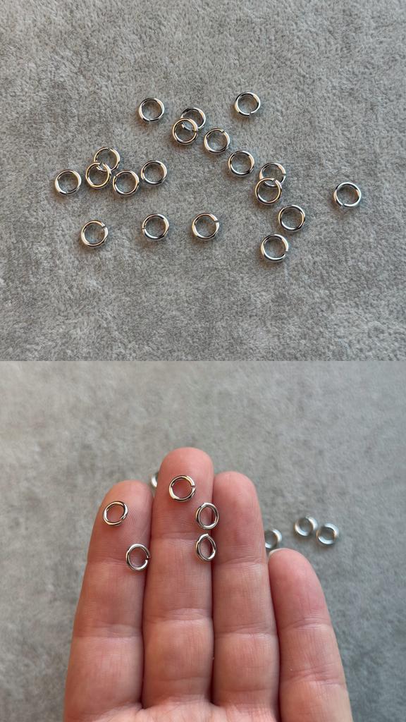 Кольцо соединительное родий 7 х 1.2 мм