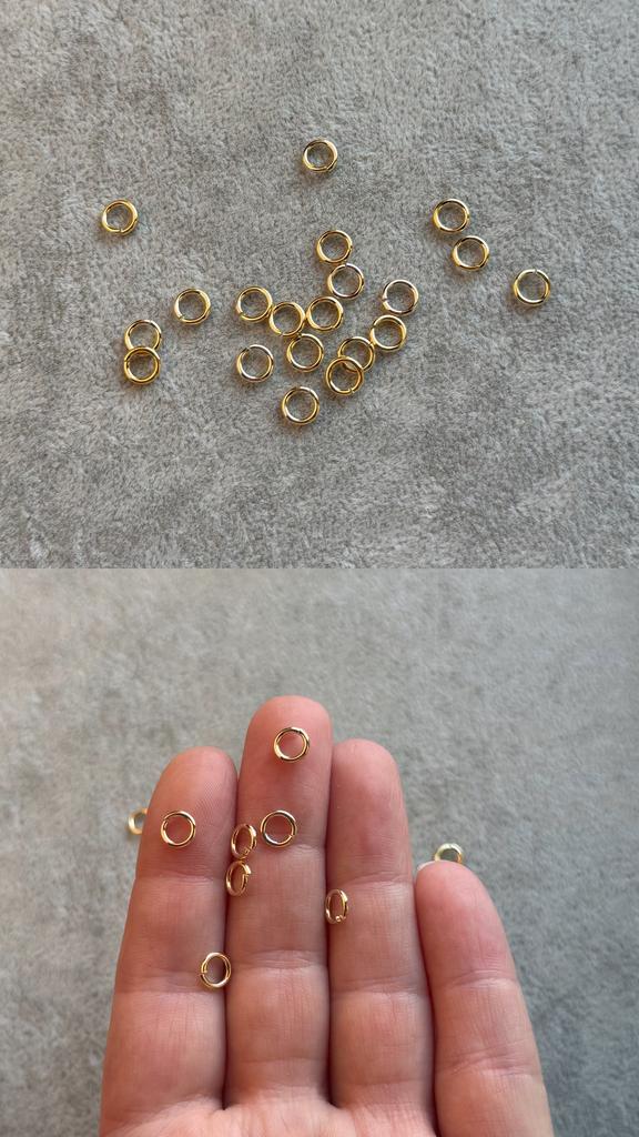 Кольцо соединительное с позолотой 6 х 1 мм