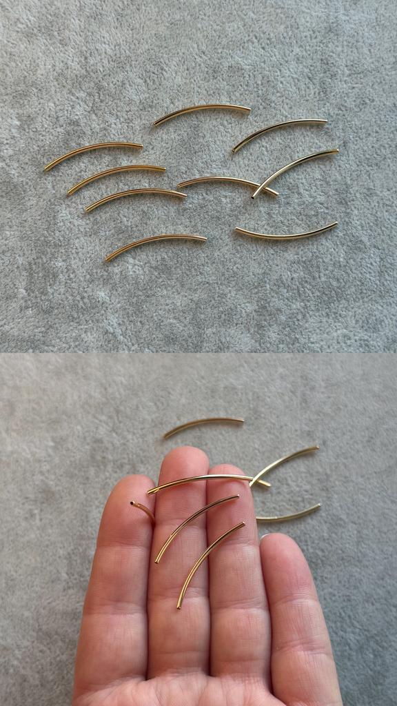 Трубочки сквозные с позолотой 30 х 1.5 мм