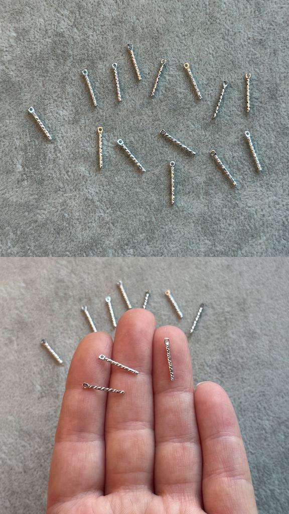 Подвеска родий 15 х 1.2 мм