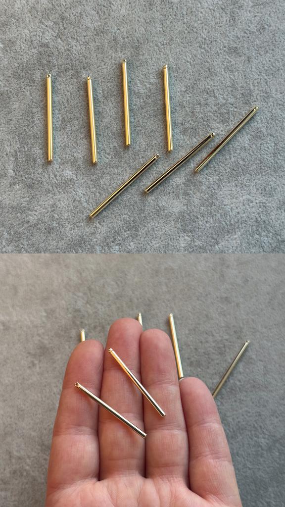 Подвеска с позолотой 35 х 2 мм