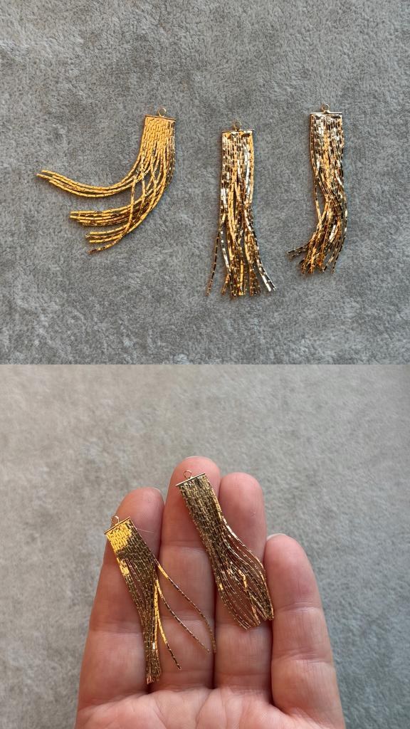 Подвеска с позолотой 47 х 9 мм