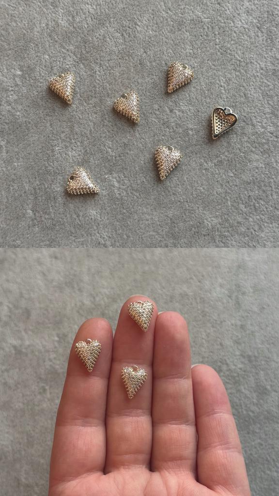 Подвеска с позолотой и фианитами 12 х 10 мм